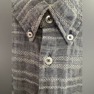 Gray Button-Up w/ Mesh Details | Naked & Famous| XL